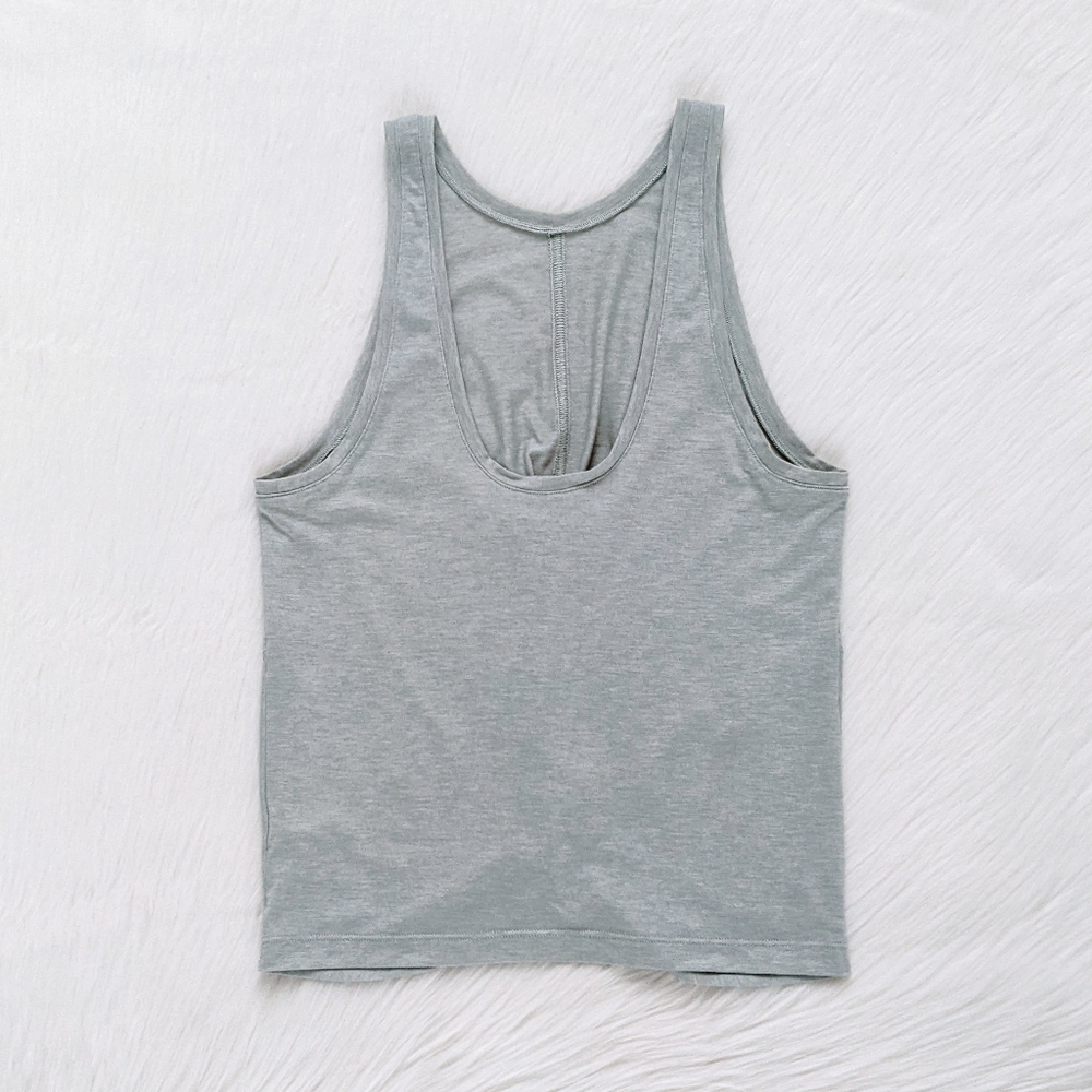Athleta Essence Twist Front Opal Green Cropped Tank Top | XT2 Anti-Odor | S - Picture 8 of 11